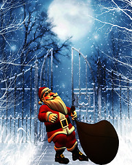 Image showing Santa Claus at work