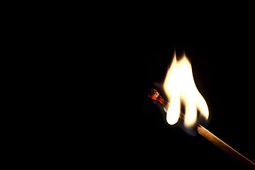 Image showing Ignited matchstick 