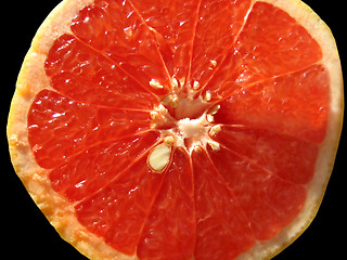 Image showing close up of juicy red orange