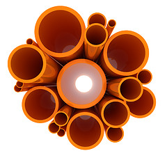 Image showing Plastic pipes