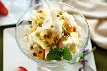 Image showing Meringue And Passionfruit