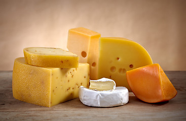 Image showing various types of cheese