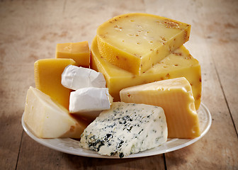 Image showing cheese on white plate