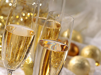 Image showing christmas champagne