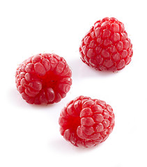 Image showing three raspberries