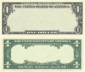 Image showing Clear 1 dollar banknote pattern 