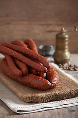 Image showing smoked sausages