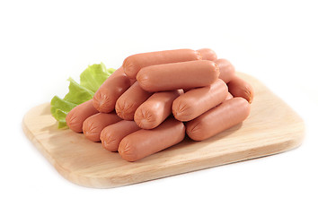 Image showing boiled sausages