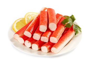 Image showing fresh crab sticks