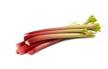 Image showing fresh rhubarbs