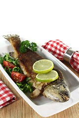 Image showing fried trout