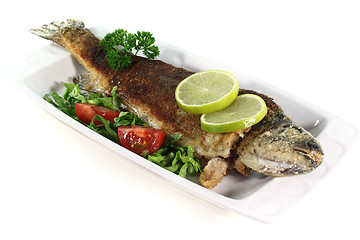 Image showing fried trout