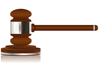 Image showing Wooden Justice Gavel