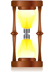 Image showing Creativity Hourglass with Light Bulb