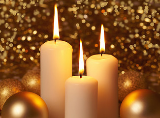 Image showing burning candles