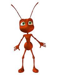 Image showing little surprised ant