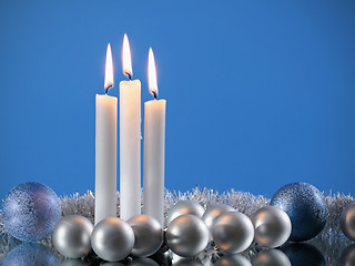 Image showing christmas candles