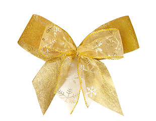 Image showing gold christmas ribbon