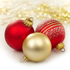 Image showing christmas baubles  