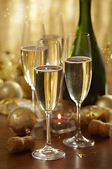 Image showing christmas champagne