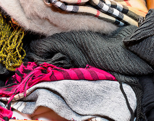 Image showing pile of colorful clothes