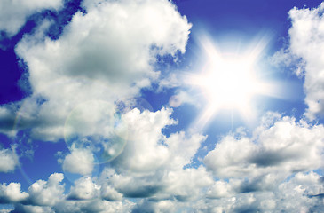 Image showing sunny sky background