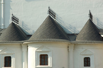Image showing small windows of the big monastery