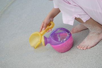 Image showing sand playing
