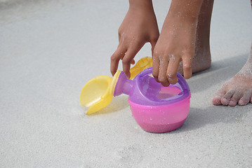 Image showing beach playing