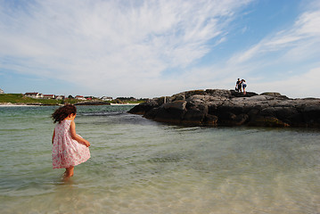 Image showing girl in the sea