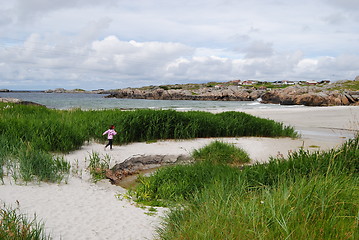 Image showing beach on cloudy day