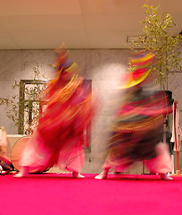 Image showing Japanese dancers motion