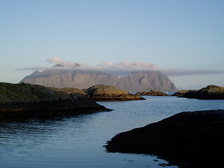 Image showing Mountain in clouds