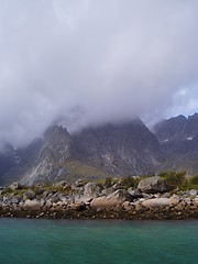 Image showing Mountain in clouds