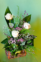 Image showing White rose arrangement