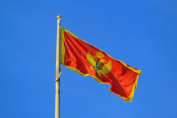 Image showing Montenegro flag pole