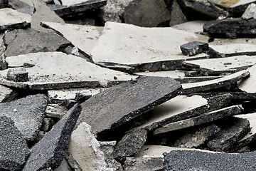 Image showing Asphalt pieces