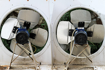 Image showing Double industrial fan