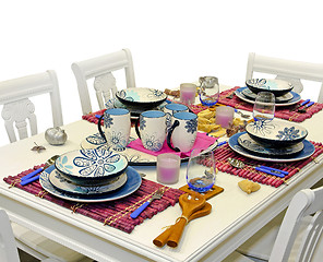 Image showing Mediterranean dining table