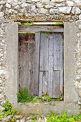 Image showing Old wood door