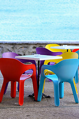 Image showing Colorful chairs