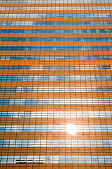 Image showing Facade of a modern skyscraper