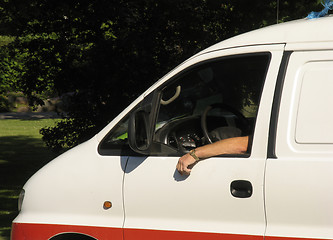 Image showing Driver in van.