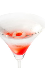 Image showing Lychee martini cocktail  isolated on white background