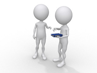 Image showing 3d rendered illustration of two business guys 