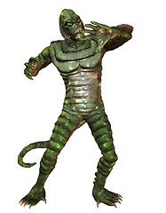 Image showing Reptilian monster with Repelling gesture