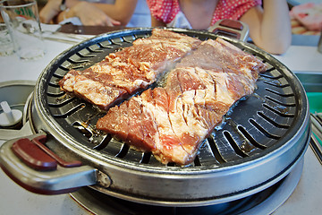 Image showing Raw Meat on Grill