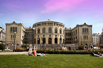 Image showing The norwegian parliament