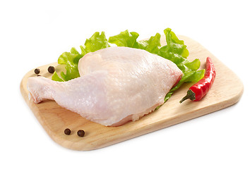 Image showing raw chicken leg