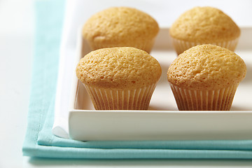 Image showing muffins on white plate